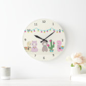 Horloge murale acrylique Alpacas (Maison)