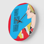 Horloge murale acrylique ART DÉCO LADY (Angle)