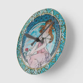 Horloge murale acrylique Art Nouveau Alphonse Much (Angle)