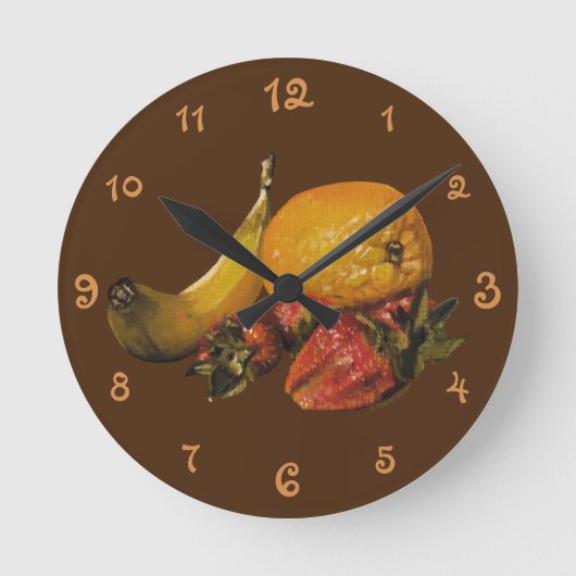 Horloge murale acrylique aux fruits (Recto)