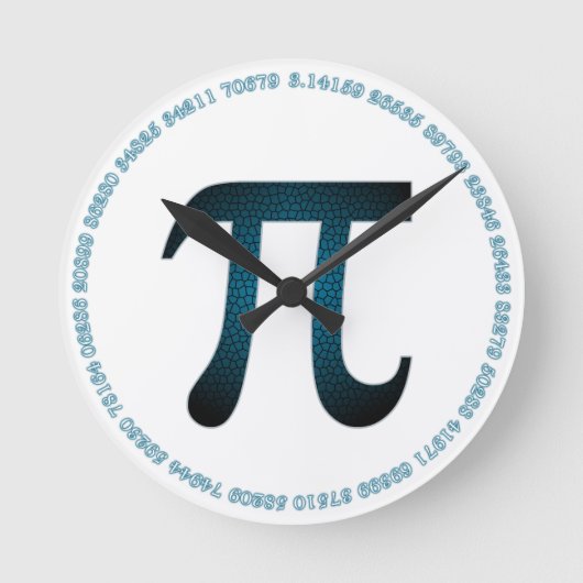 Horloge murale acrylique Blueberry Pi en blanc (Recto)