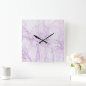 Horloge murale acrylique Carré Abstraite de 10,75  (Maison)