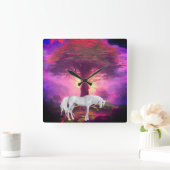 Horloge murale acrylique Carré de 10,75 po (Maison)