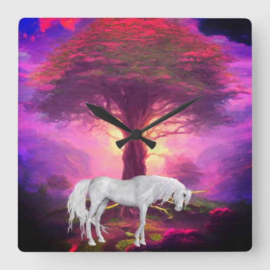 Horloge murale acrylique Carré de 10,75 po (Recto)