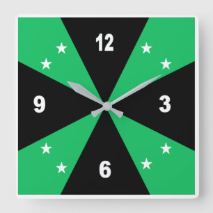 Horloge murale acrylique, Carrée DESIGN AFRIQUE