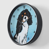 Horloge murale acrylique Cavalier King Charles (Angle)