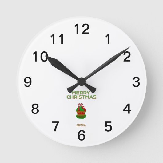 Horloge murale acrylique Cupcake de Noël (Recto)