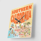 Horloge murale acrylique de Californie du Sud (Angle)