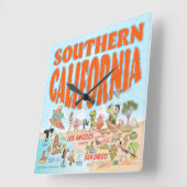 Horloge murale acrylique de Californie du Sud (Angle)