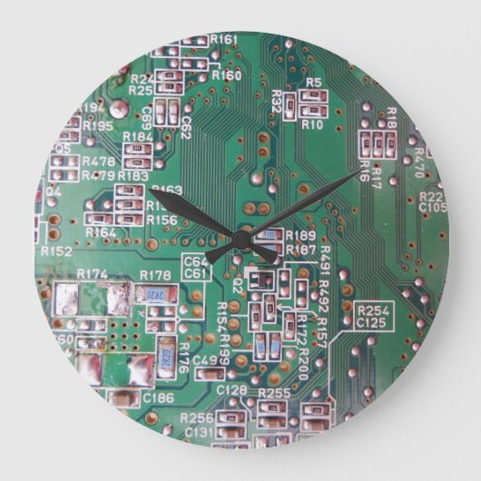 Horloge murale acrylique de circuit électronique (Recto)