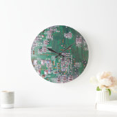 Horloge murale acrylique de circuit électronique (Maison)