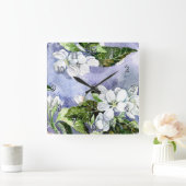 Horloge murale acrylique de fleur d'Apple (Maison)