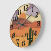 Horloge murale acrylique de l'ancien West Cactus d (Angle)