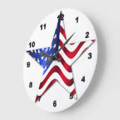 Horloge murale acrylique de l'étoile Drapeau Usa (Angle)