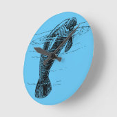 Horloge murale acrylique de Manate (Angle)