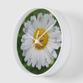 Horloge murale acrylique de marguerite souriante (Angle)