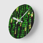 Horloge murale acrylique de matrice de code (Angle)