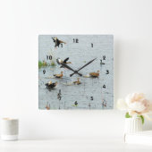 Horloge murale acrylique des canards (Maison)