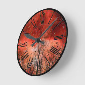 Horloge murale acrylique du ciel Red Dream (Angle)