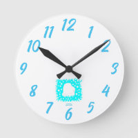 Horloge murale acrylique du Coeur de neige d'hiver