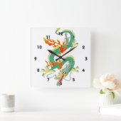 Horloge murale acrylique du dragon chinois (Maison)
