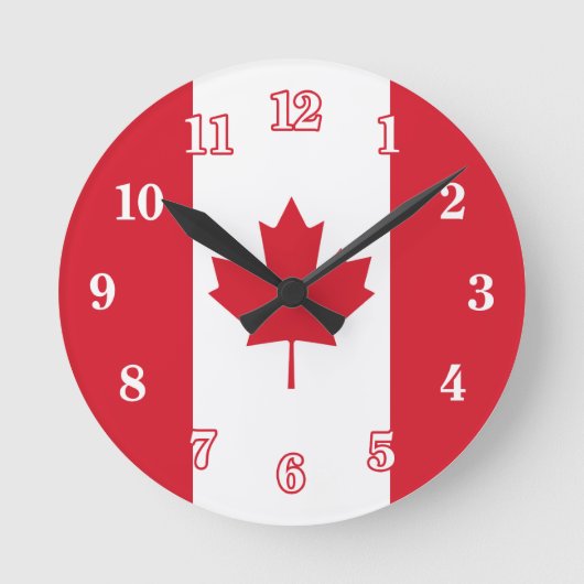 Horloge murale acrylique du drapeau canadien (Recto)