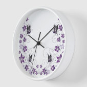 Horloge murale acrylique du papillon pourpre (Angle)