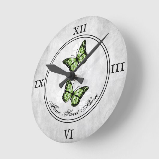 Horloge murale acrylique du papillon vert (Angle)