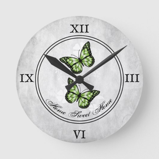 Horloge murale acrylique du papillon vert (Recto)