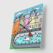 Horloge murale acrylique du port maritime (Angle)