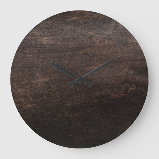 Horloge murale acrylique en bois foncé Brown (Recto)