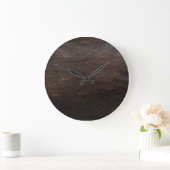 Horloge murale acrylique en bois foncé Brown (Maison)