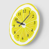Horloge murale acrylique en tranche de citron (Angle)