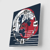 Horloge murale acrylique feuilles floraux modernes (Angle)