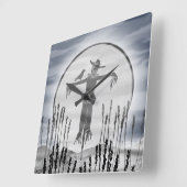 Horloge murale acrylique Halloween Horreur Écarett (Angle)