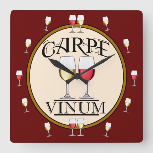 Horloge murale acrylique Humour VINS (Recto)