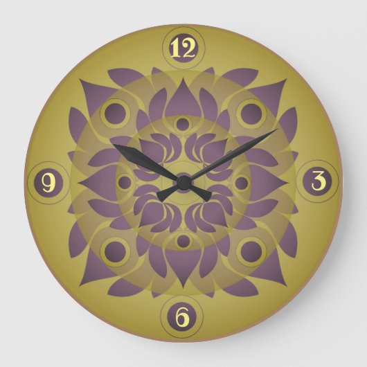 Horloge murale Acrylique Lotus (Recto)