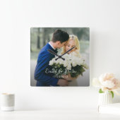 Horloge murale Acrylique Mariage Photo Personnalis (Maison)