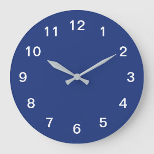 Horloge murale acrylique minimaliste bleu foncé