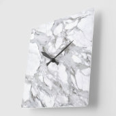 Horloge murale acrylique Motif en pierre de marbre (Angle)