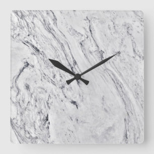 Horloge murale acrylique Motif en pierre de marbre