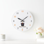 Horloge murale acrylique Noire Cat Meow-A-Ween (Maison)