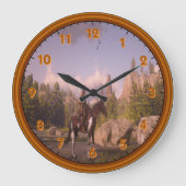 Horloge murale acrylique occidentale sauvage (Recto)