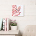 Horloge murale acrylique Pastel Coral Reef<br><div class="desc">Belle aquarelle de récif de corail illustrée sur un arrière - plan blanc pour un grand accent sur votre décor de maison côtière. Consultez notre magasin pour plus d'articles correspondants.</div>