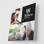 Horloge murale Acrylique Photo Personnalisée (Angle)