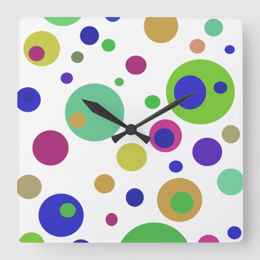 Horloge murale acrylique pois (Recto)