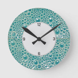 Horloge murale acrylique pour salle de bain