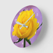 Horloge murale acrylique rose jaune (Angle)