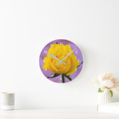 Horloge murale acrylique rose jaune (Maison)
