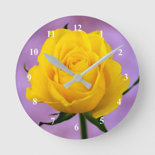 Horloge murale acrylique rose jaune (Recto)